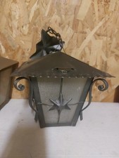 Lanterne Lampe Lustre Pour L'Extérieur Intérieur Fer Forgé et Chaîne 21 x 21