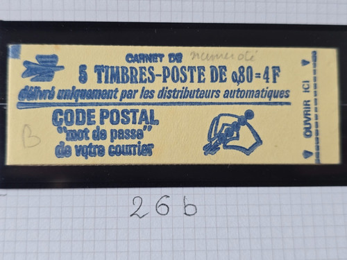 Timbre france carnet - carnet, palissy