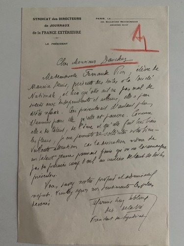 Lettre manuscrite adressee - lettre,