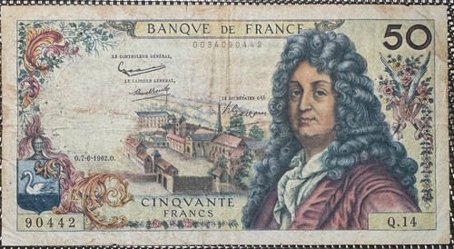 Billet francs racine du - billet, 50