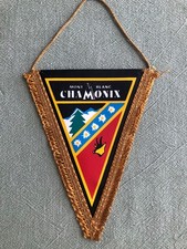 Ancien fanion touristique -Mont Blanc Chamonix- Etat neuf Emballage d’origine 
