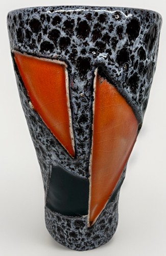 Vase verre fat lava rétro - lava,