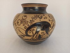 PRIMAVERA - VASE CÉRAMIQUE ART DÉCO Décor De Cervidés E.PETIT Ste RADEGONDE 