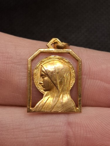 Ancien pendentif plaque - plaque, or
