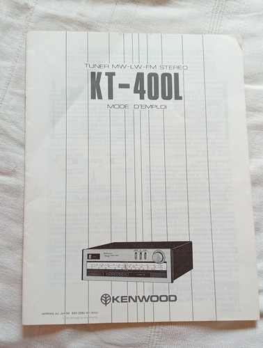 Notice tuner kenwood 400l - kenwood,