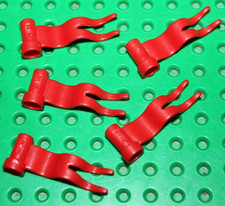 5 x Lego Castle Red Flag 4x1