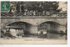 CLAIRVAUX Aube CPA 10  le pont sur l'Aube - Enfants sur le pont d'Outre-Aube 