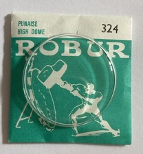 NEUF 1 VERRE PUNAISE PLEXI MARQUE ROBUR POUR MONTRE @ 324 DIAMETRE @ NOS GLASS