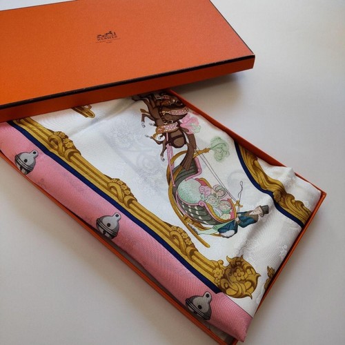 écharpe soie hermes carre - soie,