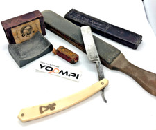 lot objet ancien  rasoir Thiers pierre affûter Couteau sharpening stone knif