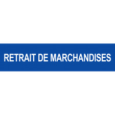 retrait de marchandises bleu (15x3.5cm) - Sticker/autocollant
