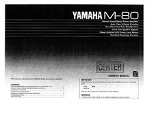 Manuel D'Utilisation Pour YAMAHA M-80