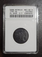 1797 1/2 Cent ANACS SOAPBOX