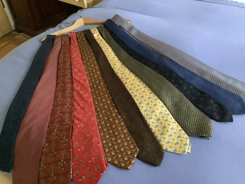 Cravates mode lot - 10, soie