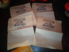 Lot de 4 : Ancien Papier d'Emballage Charcuterie Fillette au Cochon :Charcuterie