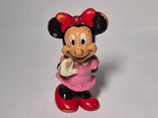 Figurine vintage pvc Disney Mickey Mouse MINNIE Robe Rose 5 cm