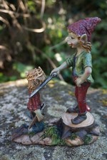 97277 FIGURINE TROLLS PIXIES  ABOUBEMENT CHEVALIER  EPEE  PIXIE ELFES FARFADET 