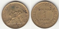 Monnaie Française 1 franc Chambre de commerce 1920