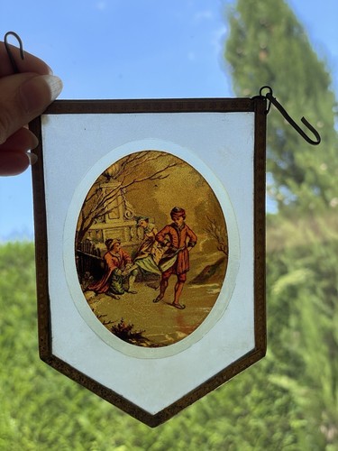 Plaque fixé sous verre - plaque,