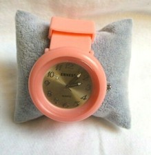 BIJOUX MONTRE ERNEST BRACELET SILICONE ROSE FOND OR CLAIRE 