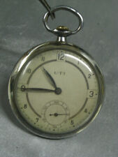 UTI MONTRE GOUSSET ART DECO BRONZE NICKELE MOUVEMENT MÉCANIQUE POCKET WATCH