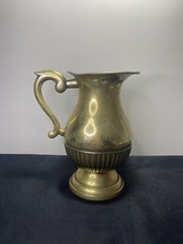 Ancienne Cruche ou Pichet Style Argenterie Indienne - Métal Patine Doré Lourd -