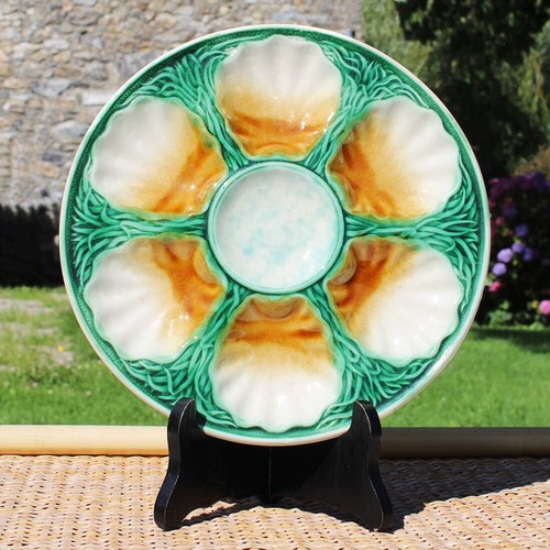 Ancienne assiette huîtres - ancienne, à