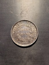 Superbe demi franc argent Napoléon 1er 1808 BB Strasbourg