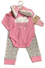 ensemble 4 pièces rose/gris