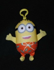 Peluche porte clé Minion Moi moche et méchant  jaune orange 14 cm TTBE 