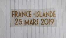 Patch Thermo maillot FFF collector no porté vs Islande Équipe de France 100ans 