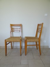 Ancienne chaise corde fauteuil - chaise,