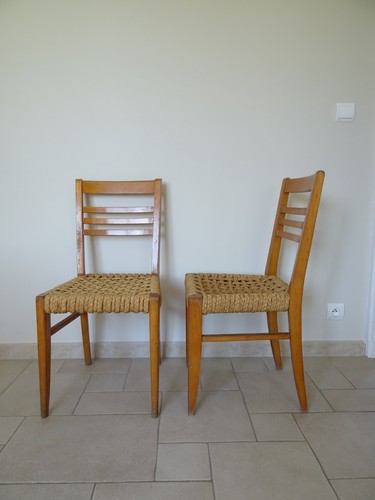 Ancienne chaise corde fauteuil - ancienne,