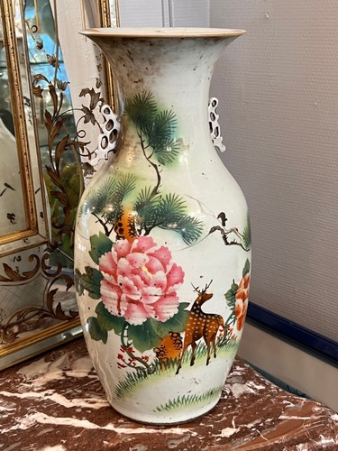Ancien vase porcelaine - , en