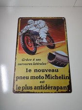Plaque Murale Michelin 30x20cm Panneau Publicitaire Décoration Métal 