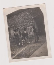 ? Photo ancienne ?️ Senneville 1925 ? 4 Femmes ? Chien Ferme Pierre ?️