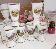 Vintage FRANCE - 6 Mazagrans Anciens en Porcelaine Fine française