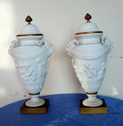 Paire urnes l antique - d'urnes, l'antique
