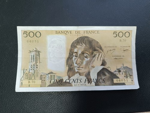 Billet 500 francs pascal - billet,