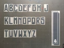 LETTER / LETTRE REAL MADRID HOME FLOCAGE TRANSFERT SPORTING ID ALPHABET 2015-16