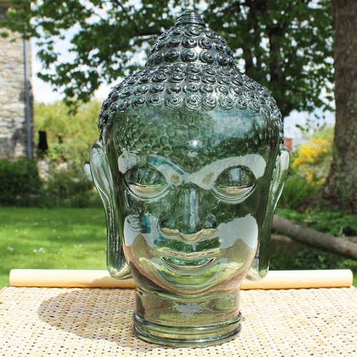 Tête bouddha verre - de, en