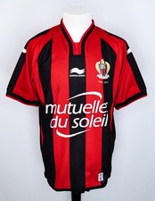 OGC NICE 2014-15 HOME SHIRT - MAILLOT DÉDICACÉ VINTAGE BURRDA SPORT GYM OGCN