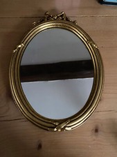 Miroir ancien ovale bois avec noeud