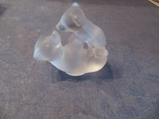 ours et son bébé en cristal de Sèvre TBE