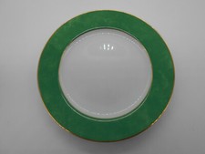 PETITE ASSIETTE SOUS TASSE BLANCHE & VERTE EN PORCELAINE DE LIMOGES GUY DEGRENNE