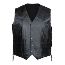 Gilet En Cuir Noir RKSPORT