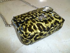 TRES JOLI PETIT SAC "MURVAL" Bandoullière chaine - toile plastifiée - 14x11cm