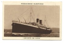 BATEAU MARINE  PAQUEBOT  LECONTE DE LISLE DES MESSAGERIES MARITIMES