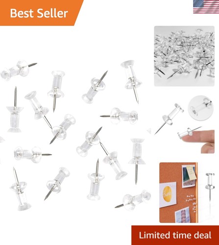 Transparent head push pins - transparent,