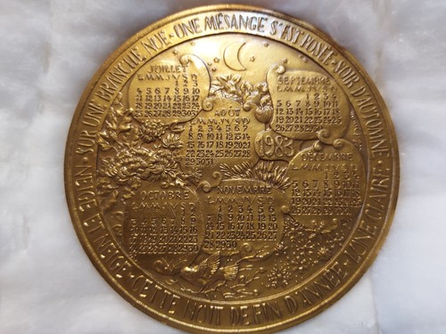 Médaille calendrier 1983 - calendrier, en